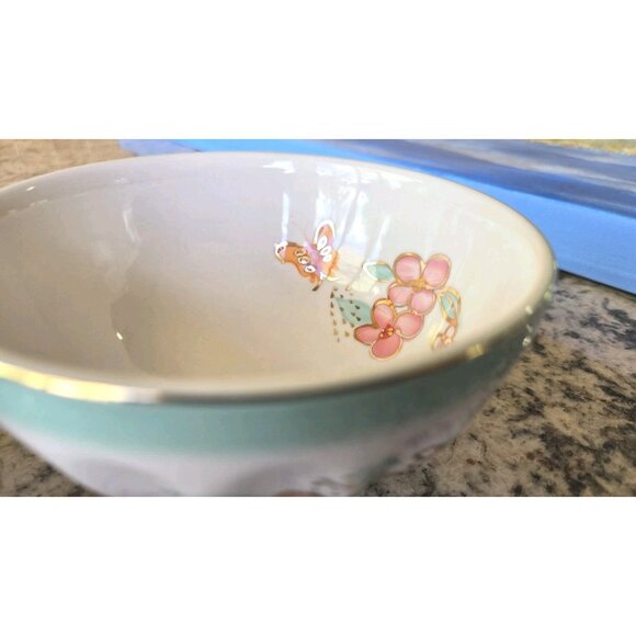 Anthropologie Latte Soup Icecream Bowls (Set Of 2) Handpainted EXCELLENT - Picture 8 of 9